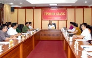Các đại biểu tại điểm cầu tỉnh Hà Giang