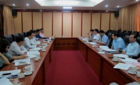 Toàn cảnh buổi làm việc giữa cơ quan Văn phòng UBND tỉnh với lãnh đạo xã Bản Rịa, huyện Quang Bình.