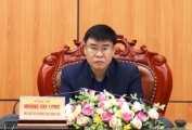 Đồng chí Hoàng Gia Long, Phó Chủ tịch Thường trực UBND tỉnh chủ trì tại điểm cầu tỉnh Hà Giang.