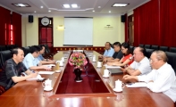Toàn cảnh buổi làm việc giữa UBND tỉnh Hà Giang với Trường Đại học Kinh doanh và Công nghệ (Hà nội).