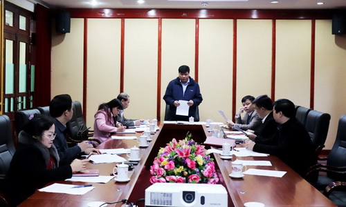 Đồng chí Lương Văn Đoàn, Bí thư Đảng ủy - Chủ trì cuộc họp