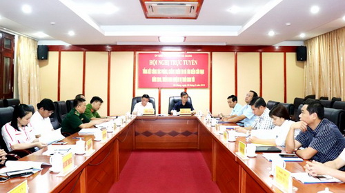 Các đại biểu dự Hội nghị tại điểm cầu tỉnh Hà Giang.