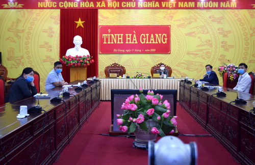 Đại biểu dự Hội nghị tại điểm cầu tỉnh Hà Giang.