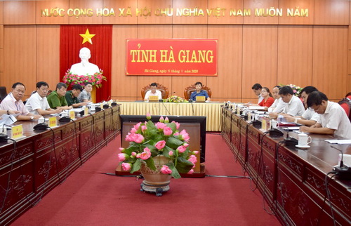 Đại biểu dự Hội nghị tại điểm cầu tỉnh Hà Giang.