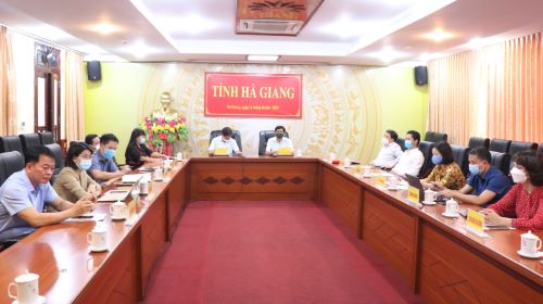 Các đại biểu dự tại điểm cầu tỉnh Hà Giang.